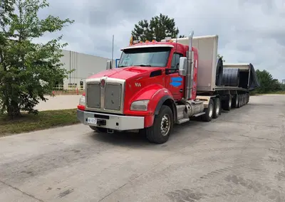 Complete Steel Hauling Fleet with Sliding Tarp Trailers