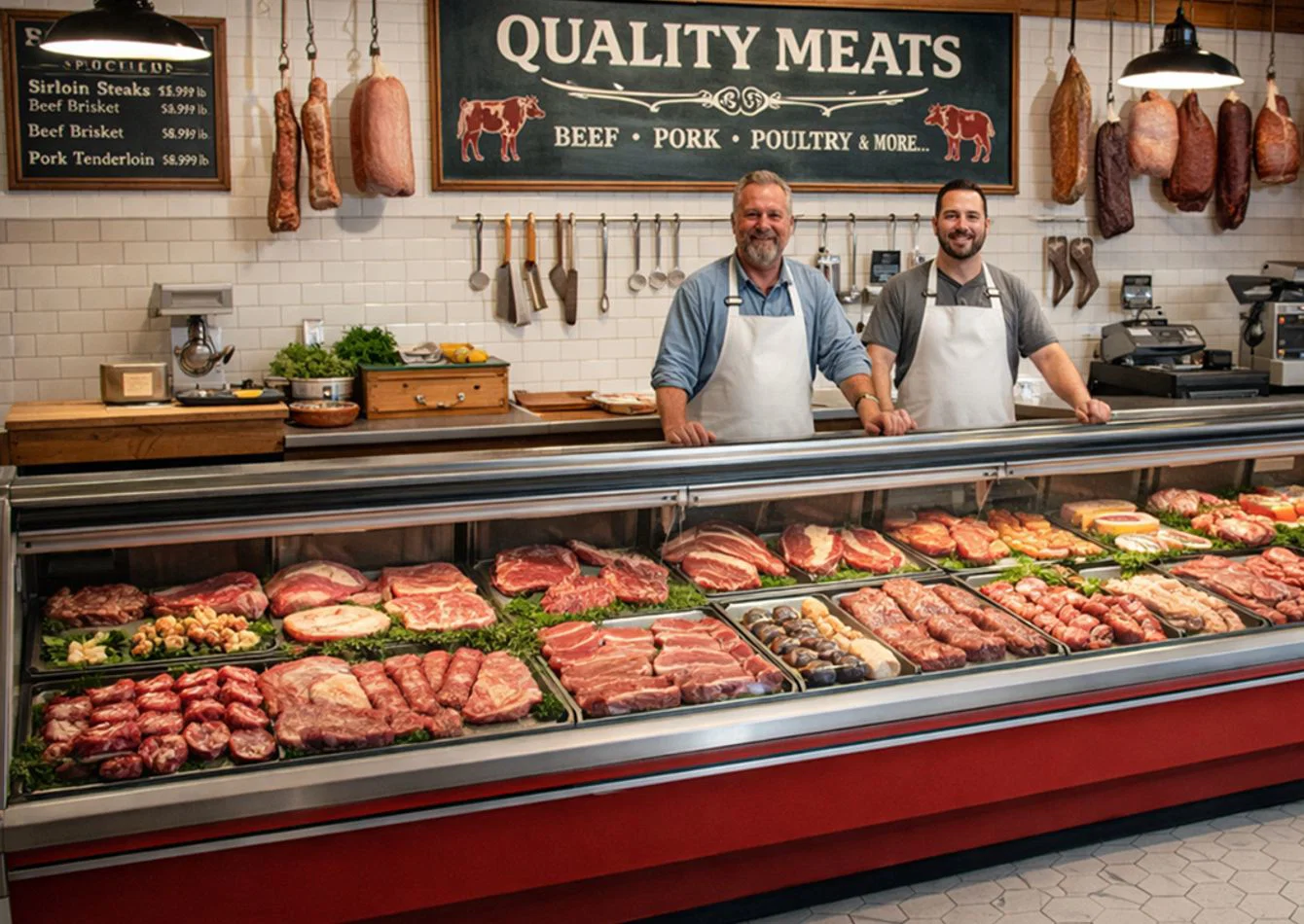 Complete Butcher Shop Equipment Package with High Quality Fixtures