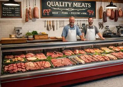 Complete Butcher Shop Equipment Package with High Quality Fixtures