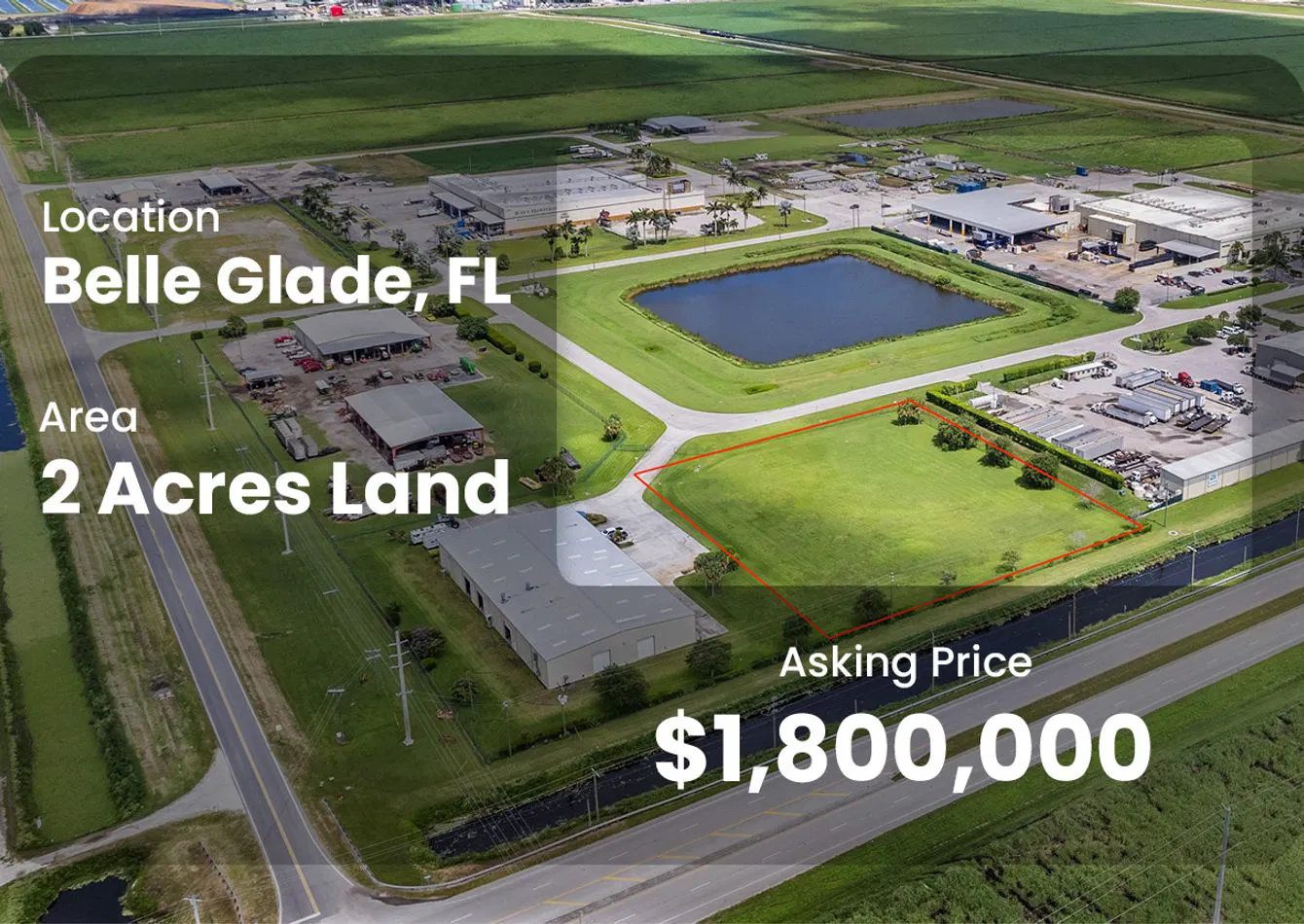 Premier 2 Acre Commercial Land with Development Opportunity