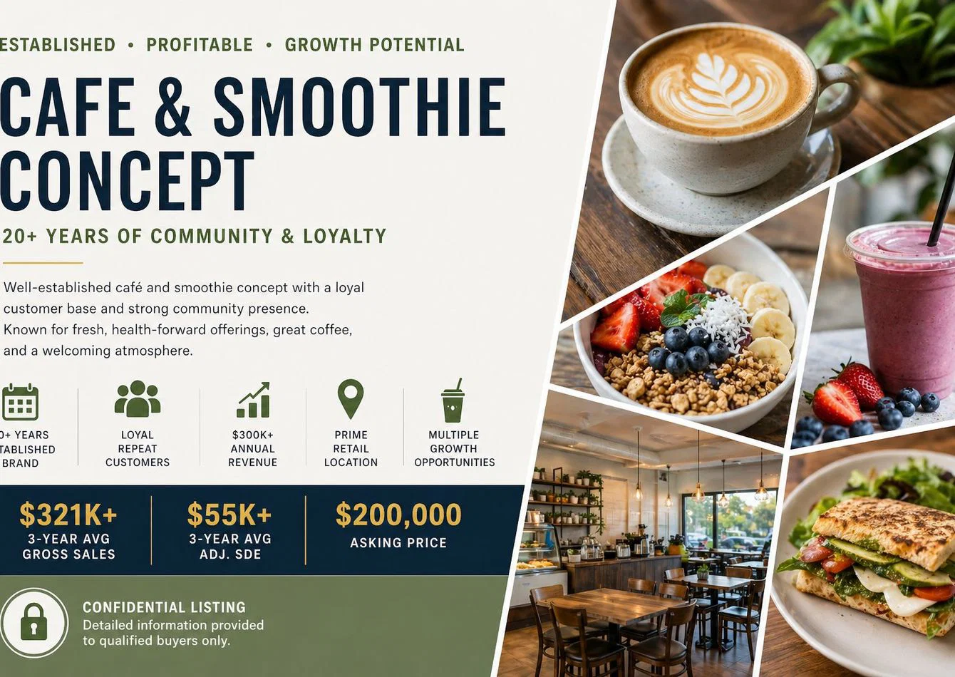 Established Coastal Cafe with 20 Year Brand Recognition