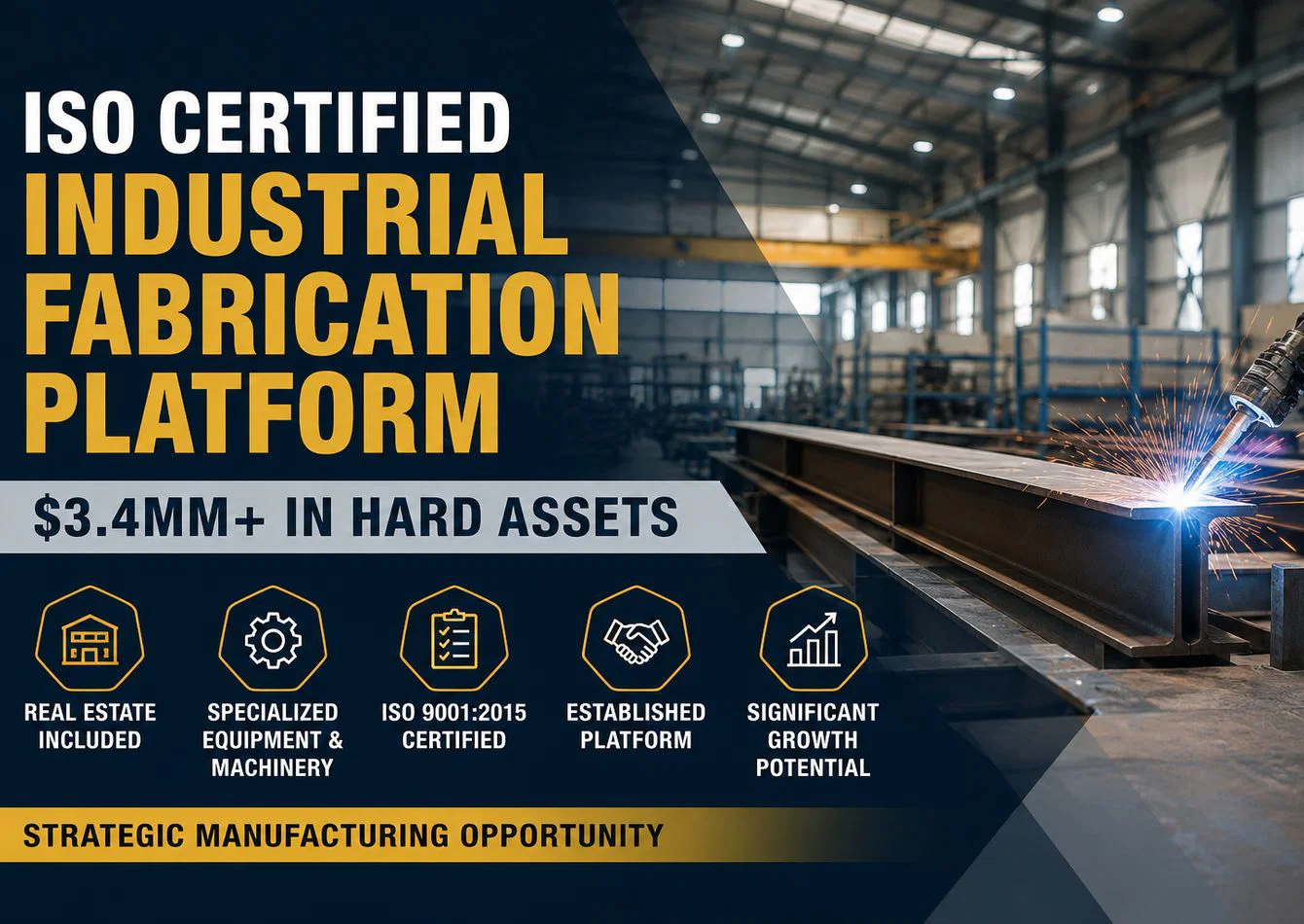 Complete Industrial Fabrication Platform with 34MM in Hard Assets