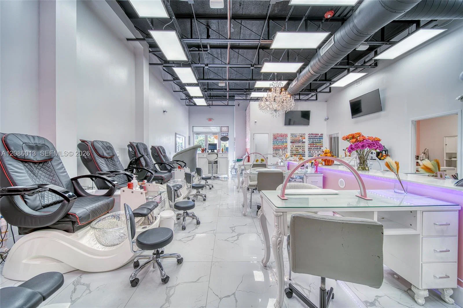 Complete Salon Equipment Package with 8 Pedicure Stations