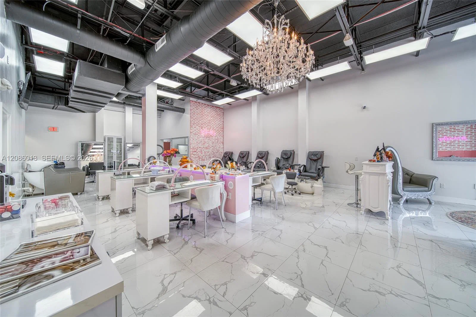 Complete Salon Equipment Package with 8 Pedicure Stations