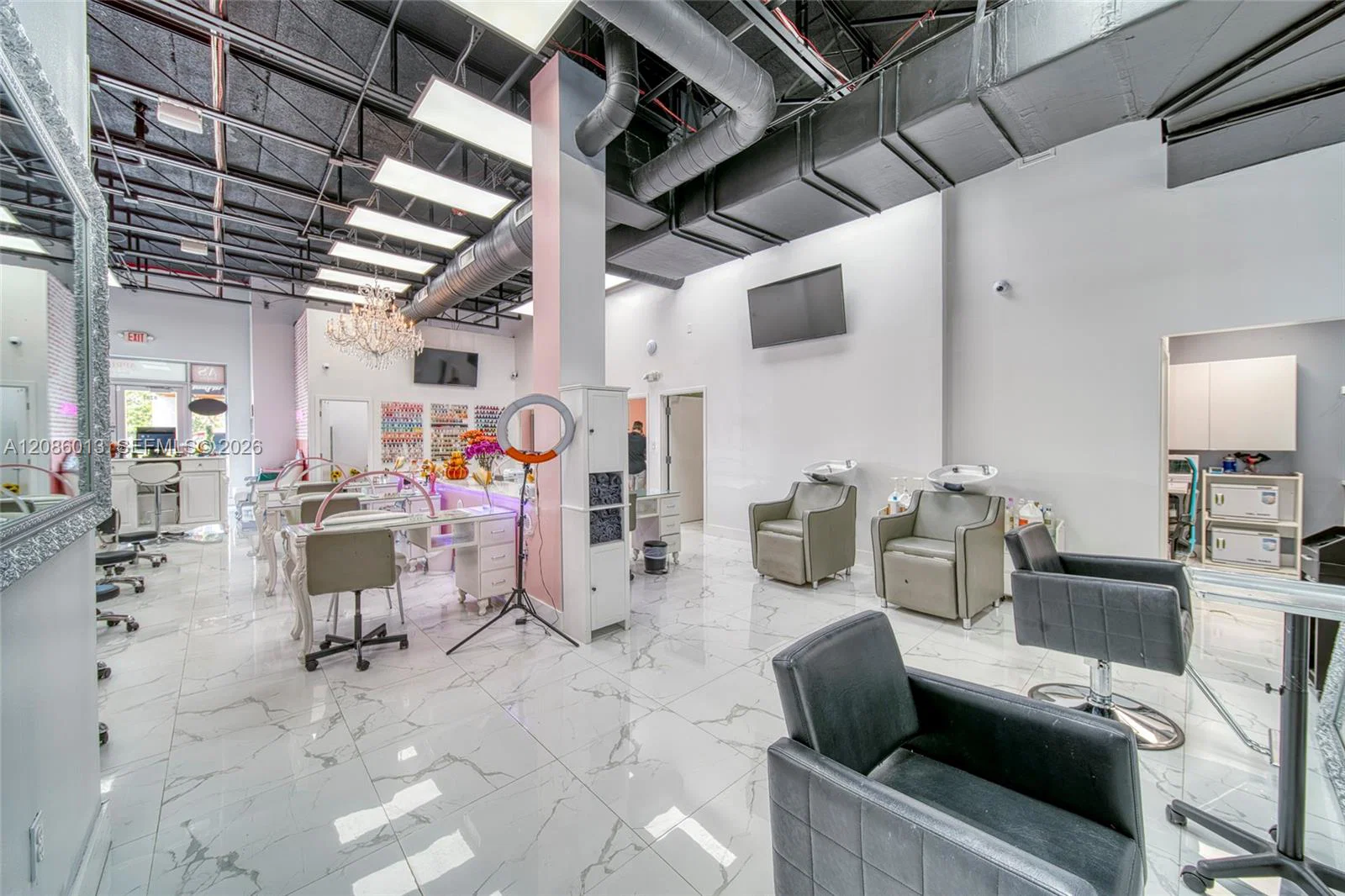 Complete Salon Equipment Package with 8 Pedicure Stations