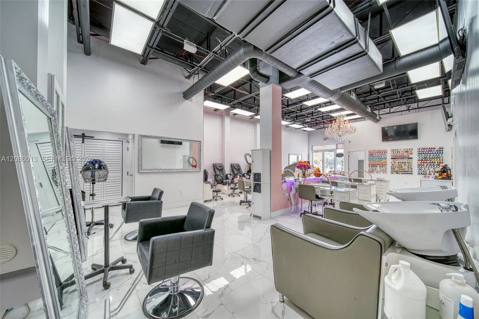 Complete Salon Equipment Package with 8 Pedicure Stations