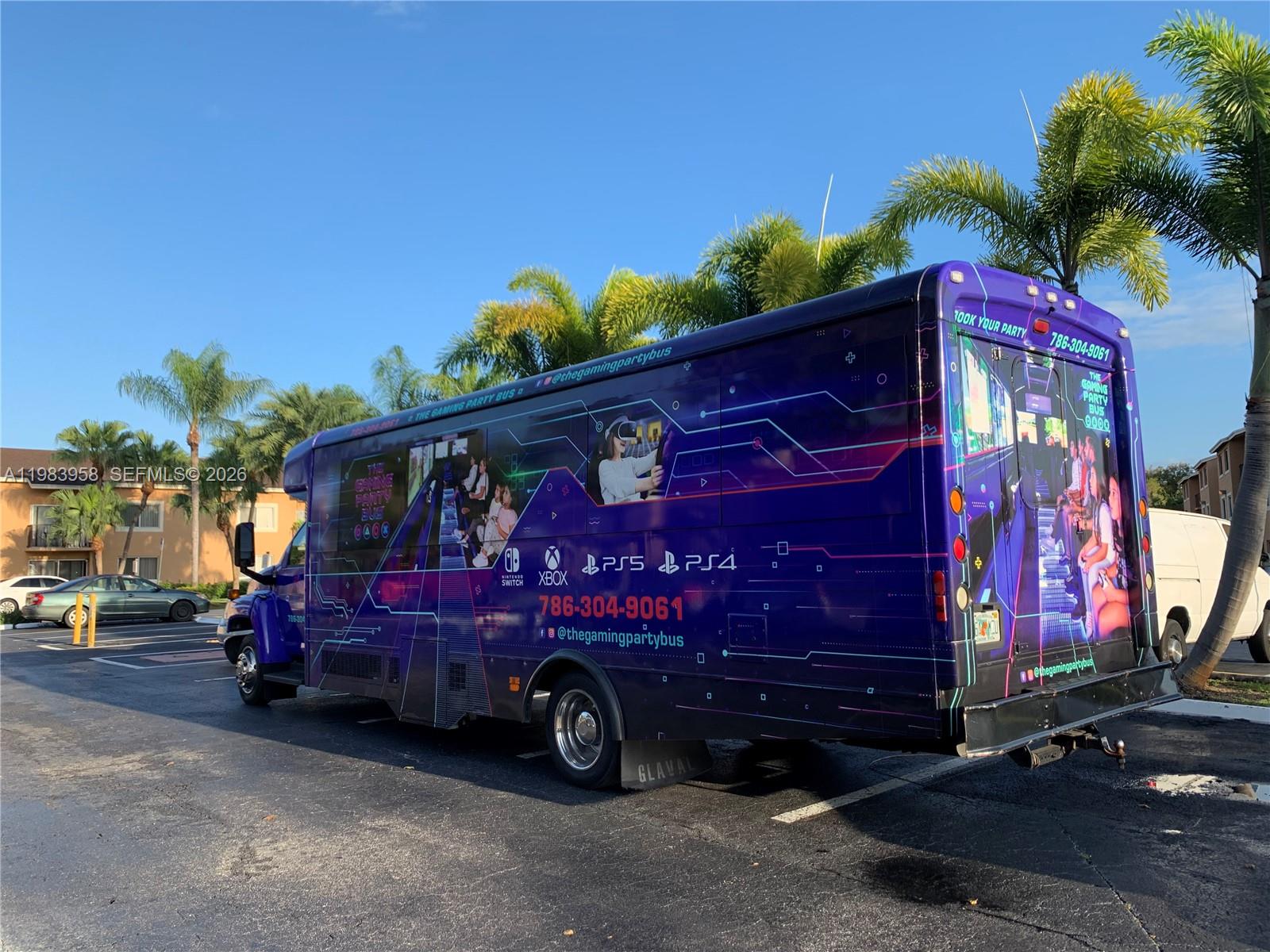 Complete Mobile Gaming Party Bus Assets with Social Media Following