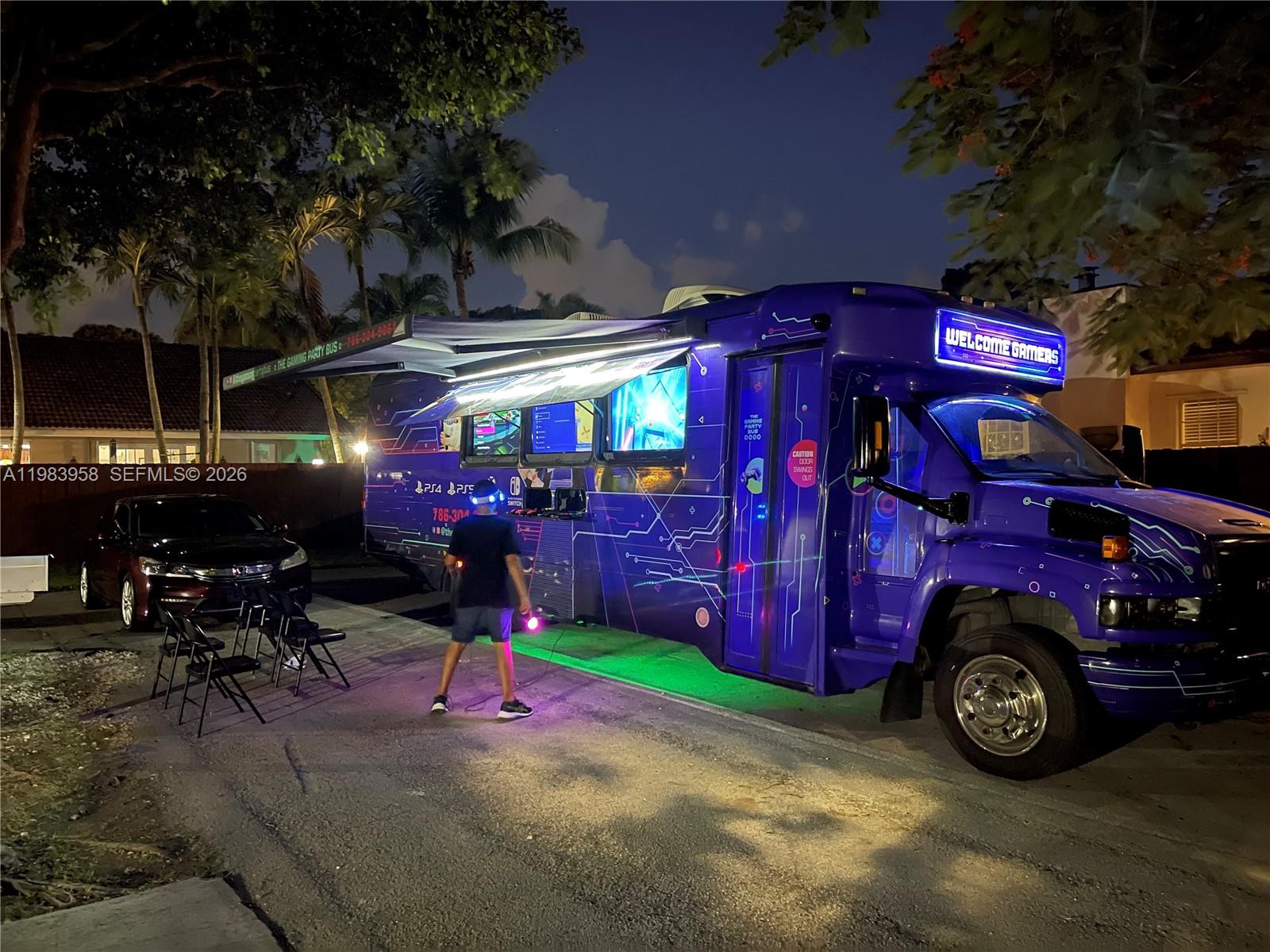 Complete Mobile Gaming Party Bus Assets with Social Media Following