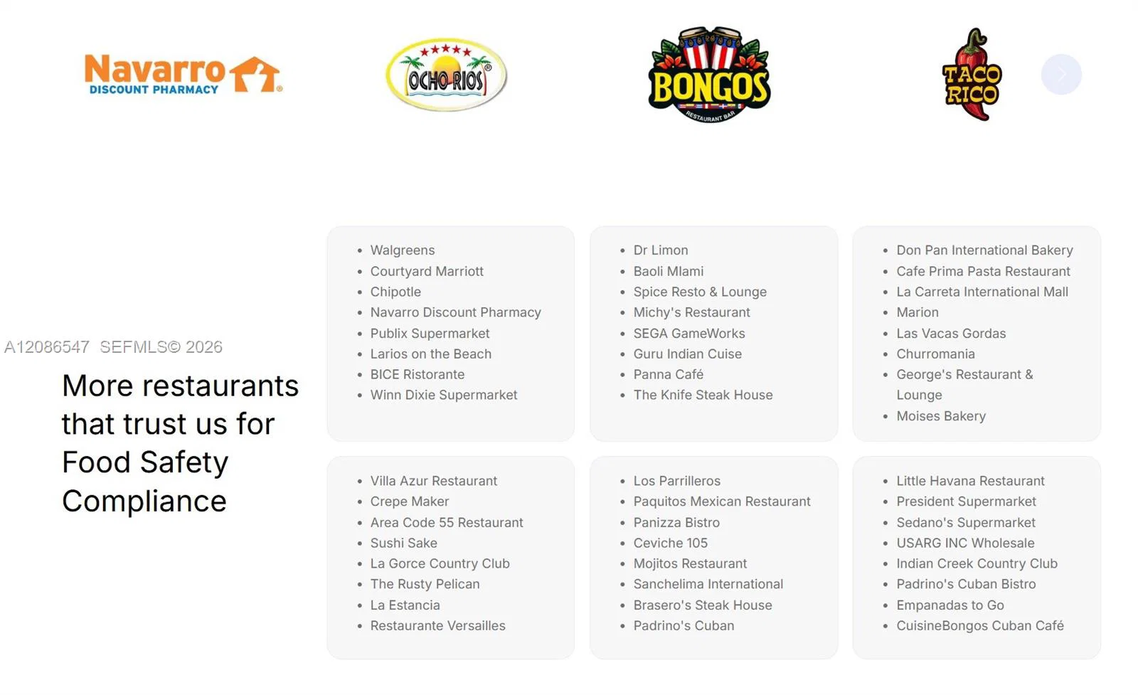 Complete Food Safety Training and Consulting Assets