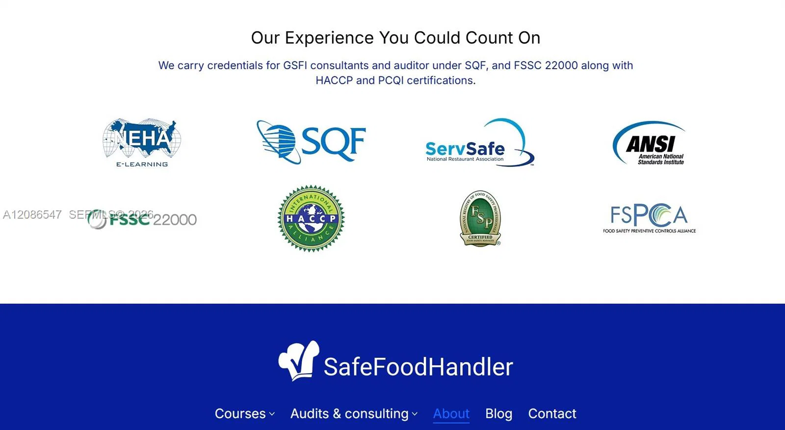 Complete Food Safety Training and Consulting Assets