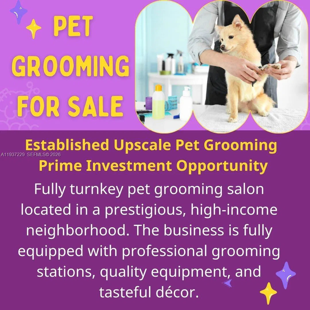 Profitable Pet Grooming Business with Loyal Clientele