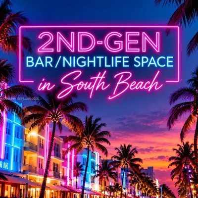 Prime South Beach Bar with Established Nightlife History