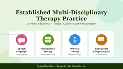 Established Multidisciplinary Therapy Practice with Strong Referral Sources