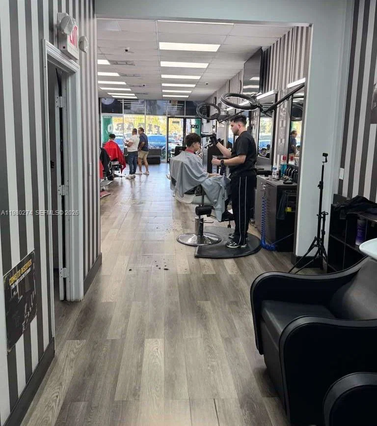 Complete Barber Shop Equipment Package with 12 Stations