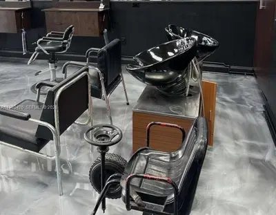 Complete Barber Shop Equipment Package with 10 Stations