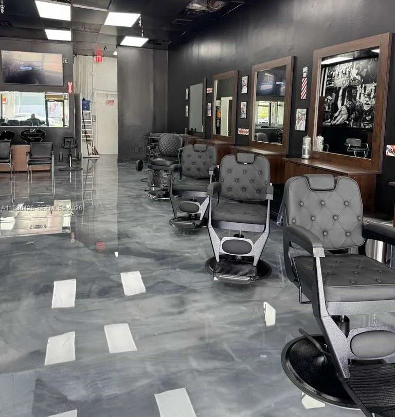 Complete Barber Shop Equipment Package with 10 Stations