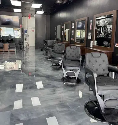 Complete Barber Shop Equipment Package with 10 Stations