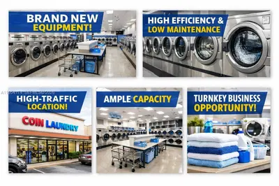 Turnkey Coin Laundry with High Efficiency Equipment