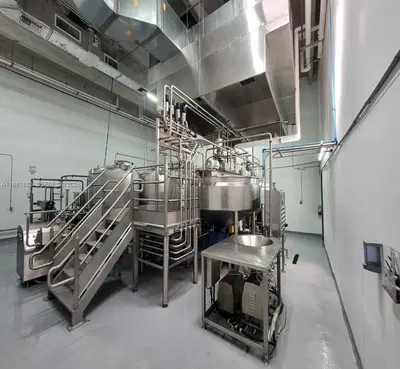 Complete Food Manufacturing Facility with Modern Stainless Steel Equipment
