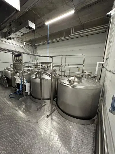 Complete Food Manufacturing Facility with Modern Stainless Steel Equipment