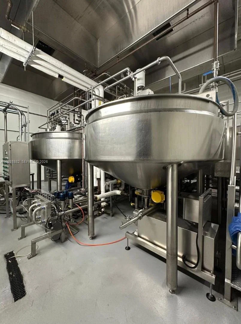 Complete Food Manufacturing Facility with Modern Stainless Steel Equipment