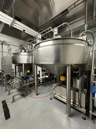 Complete Food Manufacturing Facility with Modern Stainless Steel Equipment