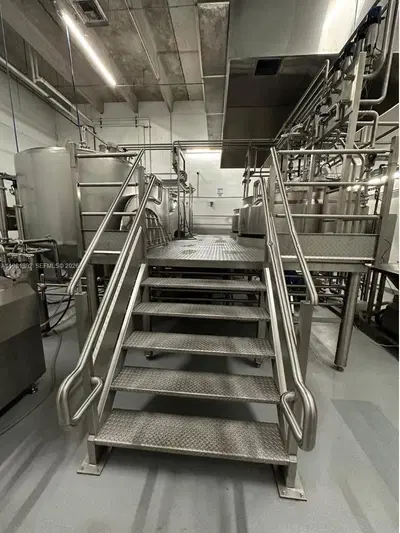 Complete Food Manufacturing Facility with Modern Stainless Steel Equipment