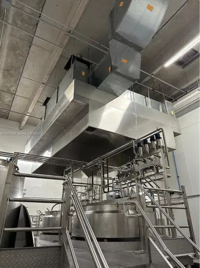 Complete Food Manufacturing Facility with Modern Stainless Steel Equipment