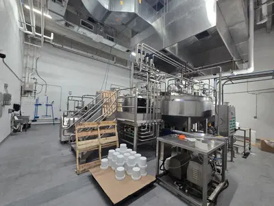 Complete Food Manufacturing Facility with Modern Stainless Steel Equipment