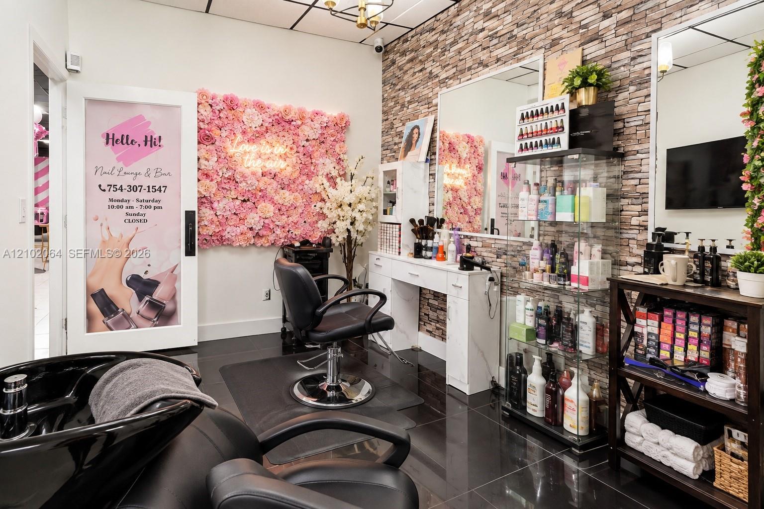 Complete Nail Salon Equipment Package with Beer  Wine License