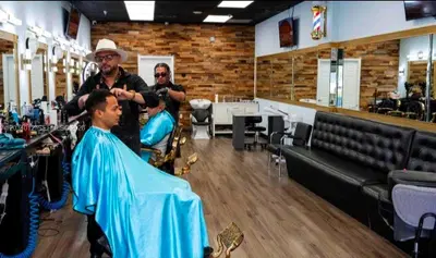 Complete Barbershop Equipment Package with 6 Chairs