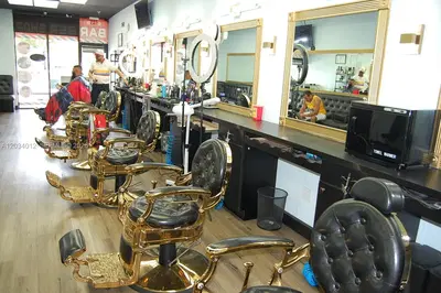 Complete Barbershop Equipment Package with 6 Chairs