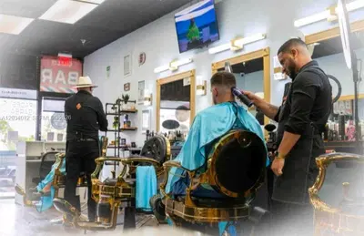 Complete Barbershop Equipment Package with 6 Chairs