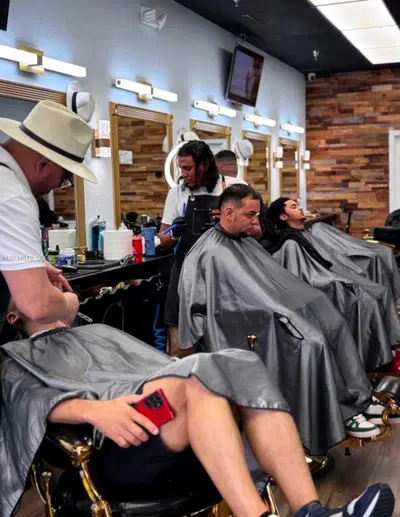 Complete Barbershop Equipment Package with 6 Chairs