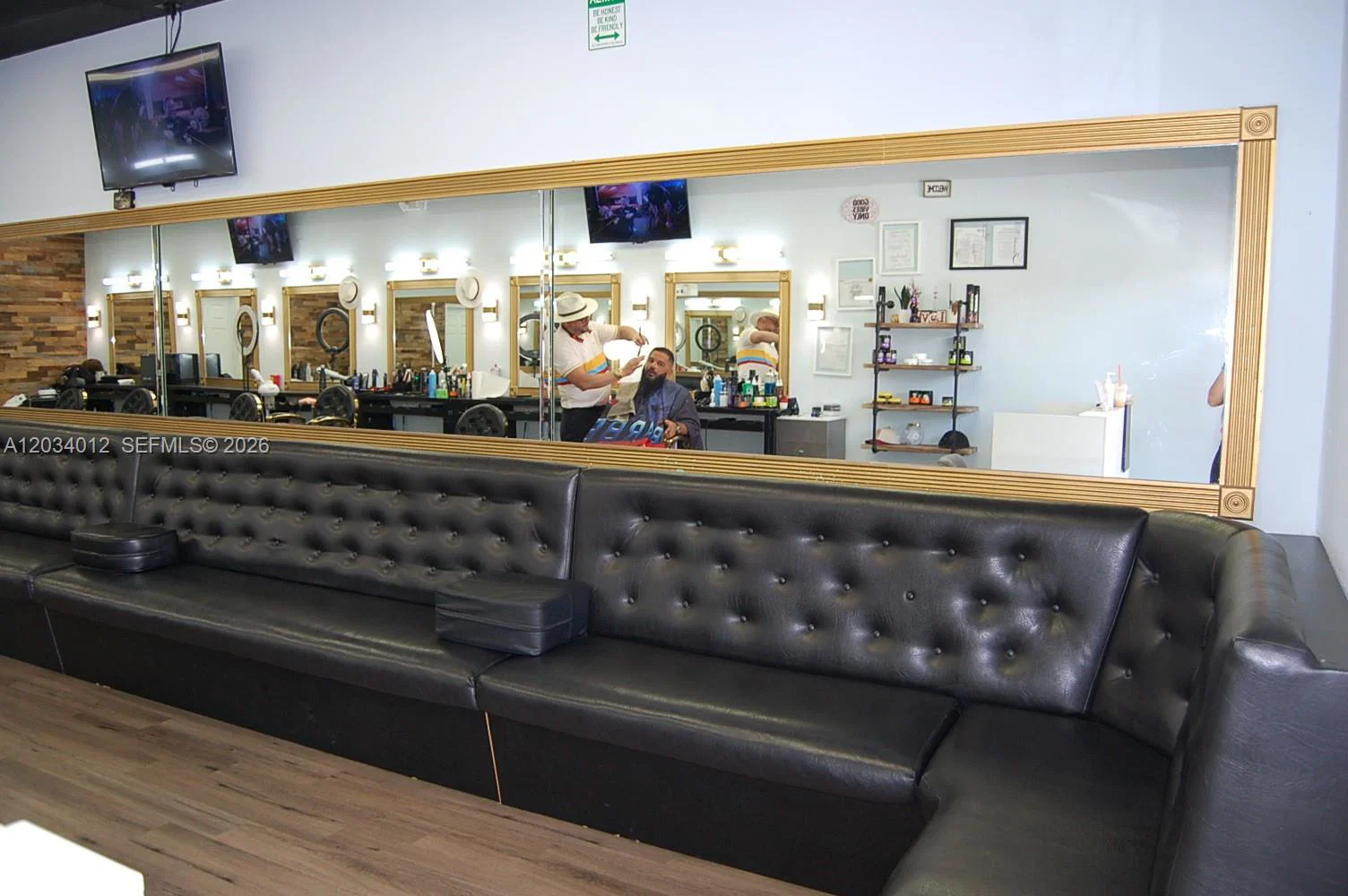 Complete Barbershop Equipment Package with 6 Chairs