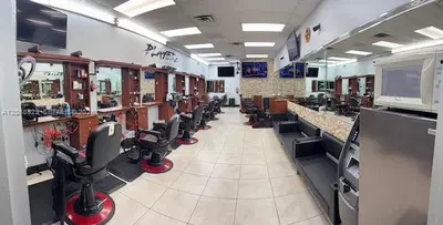 Complete Barber Shop Equipment Package with New AC System