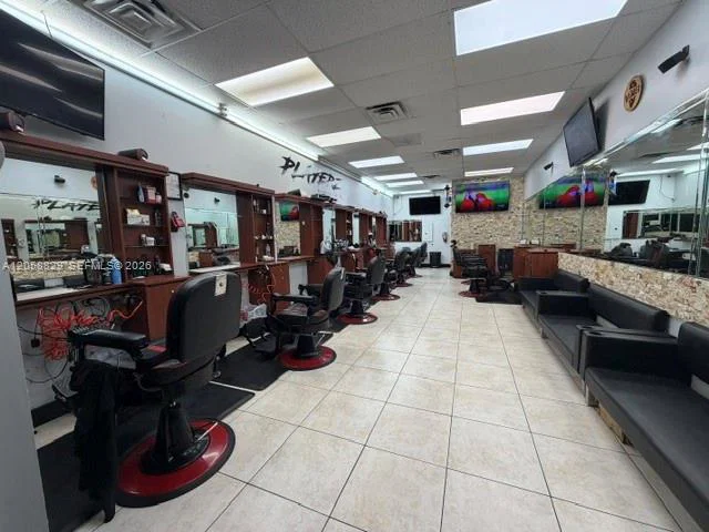 Complete Barber Shop Equipment Package with New AC System