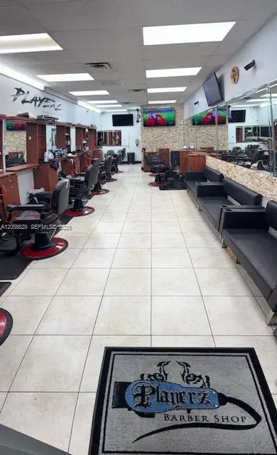 Complete Barber Shop Equipment Package with New AC System