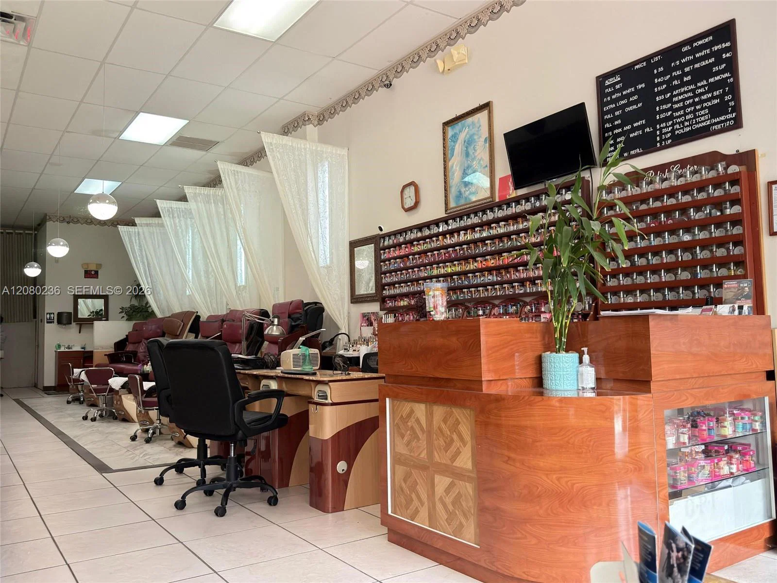 Complete Nail Salon Equipment Package with Dedicated Eyebrow Suite